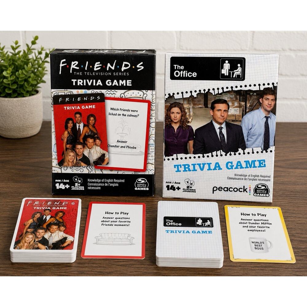 Friends & The Office Trivia Card Game Lot TV Show Party Games Complete